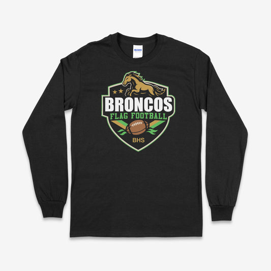 Banning Broncos Flag Football Long Sleeve Tee
