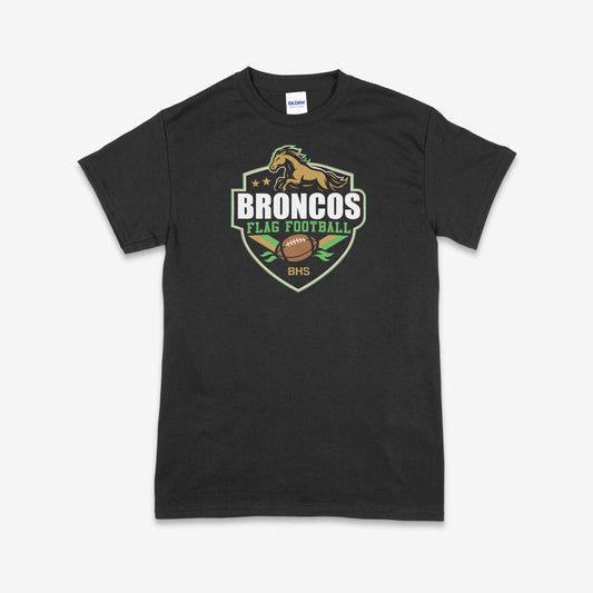 Banning Bronocs Flag Football 2025 Tee Poly/Cotton